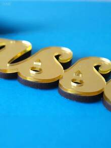 Customized Mirror Acrylic Name Plate, Mirror Acrylic Name Plate, Multiple Font Options, Laser Cutting, Versatile Wall Decor, Perfect For Bedroom And Living Room, Personalized Elegant Laser Cut Shiny Label Gift, Birthday And Graduation Commemoration - Multicolor - View 7