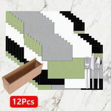 1 pièce/4 pièces/6 pièces/8 pièces, Décoration d'intérieur, Nappes de table en lin imprimées de motifs de style, Convient pour la table à manger, Décoration toutes saisons pour le printemps, l'été, l'automne, l'hiver, Nappes de table de style moderne lavables, Décoration de pièce, Nappes de table, Sous-verres, Nappes de table de cuisine et de salle à manger, Décoration de fête intérieure et extérieure, Décoration d'intérieur, Cadeau idéal - Multicolore - Voir 13