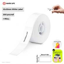 Marklife 1 Rolls White 12mm-15mm Wide Thermal Label Sticker, Waterproof, Five-Proof Protection, Premium Quality Paper - Perfect For Organizing & Labeling, For P11, P12, P15, P50 Inkless Printer,Used For Household Storage And Organization Labels, Name Tags, Gift Notes, Etc - View 15