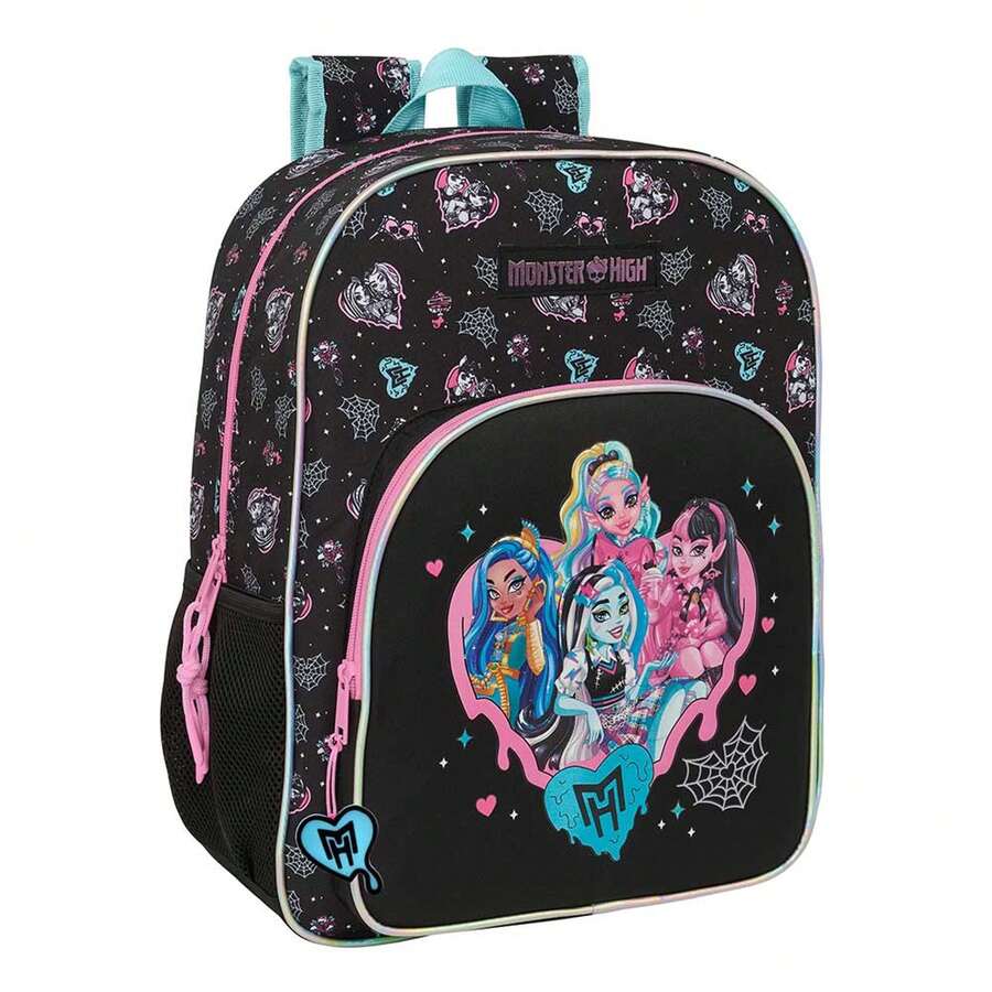 Safta Monster High | Large Rolling Backpack Monster High Compact Evolution, Removable And Washable, Children's Backpack Adaptable To Cart With Zipper, Top Handle And Identification Card, One Size - Option 9 - View 1