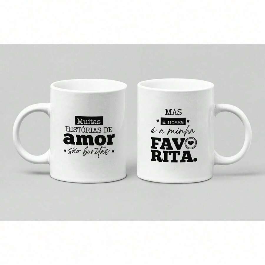 Personalized Valentine's Day Mug - Kitchen Decoration - Porcelain 325 Ml - muchas historias - Ver 1
