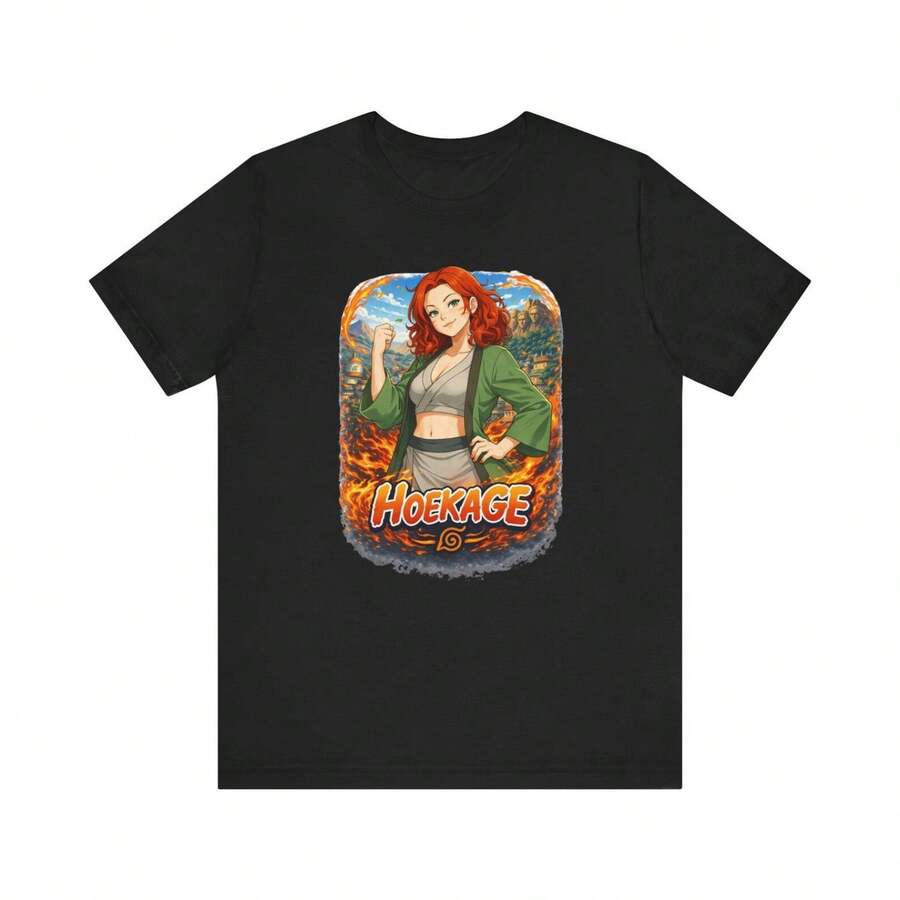 Hokage Parody Hoekage Tee Funny Womens Anime Shirt - Negro - Ver 1