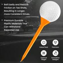 Dudukan Tee Golf dengan Penyangga Bola Dua Lapis, Matras Plastik Golf, Paket Hemat, Menampilkan Warna Cerah dan Desain Melebar untuk Mengurangi Gesekan dan Meningkatkan Visibilitas - MultiWarna - View 6