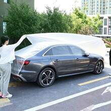 Disposable Thickened Drawstring Car Dust Cover, Waterproof Anti-Rain Anti-Pollution Car Protector, Convenient Car Protective Cover Against Bird Droppings And Fallen Leaves - Multicolor - View 2