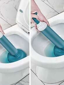 1pc High Pressure Toilet Plunger - Air Powered Drain Cleaner, Manual Unclog Tool For Bathroom & Kitchen Sink, Quick Clog Removal, No Battery Required, Portable Handheld Pipe Dredge Device, Easy To Use & Store, Plunger For Toilet - A - View 5