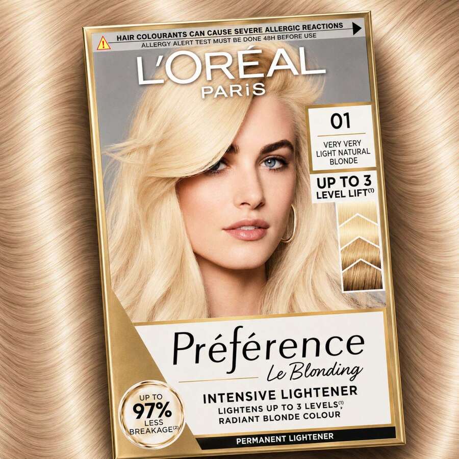 L'Oreal Paris Preference 01 Very Very Light Natural Blonde Permanent Hair Lightener - Blonde - View 1