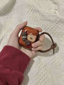 Casing Earphone Coffee Bean & Chocolate - Cincin Cokelat - Warna Kopi, Cocok Untuk AirPods Pro 2 Dan Casing Pelindung Apple 3/4 - MultiWarna - View 3