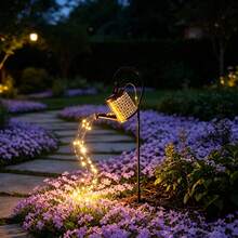 1pc Solar String Lights With Waterproof Charging Panel, Garden Decor Outdoor Solar String Lights, Fairy LED Hanging Lights, Suitable For Yard Decoration, Autumn Decoration, Home Decoration, Outdoor Decoration - Bronze - View 7