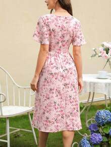 Vestido de mujer con cuello en V con estampado floral romántico, estilo campestre adecuado para Pascua y vacaciones, dulce y elegante para vacaciones, citas, fiestas, graduaciones, bodas y playa. Vestido de verano para mujer, ropa de verano para vacaciones, vestidos de verano de talla grande, vestido de verano de talla grande, vestido de playa, vestidos de verano para mujer, vestidos de verano para mujer, vestido modesto de Pascua, vestido de té, vestido floral amarillo para mujer, vestido de primavera amarillo para mujer, vestido de limón para mujer, vestido de primavera modesto para mujer, ropa de primavera/verano para mujer, vestido de vacaciones para mujer, vestido bohemio para mujer, vestido floral de verano para mujer, vestido casual de verano, vestido de estilo español amarillo para mujer, vestidos casuales de mujer, vestido de primavera para mujer, vestidos de verano para mujer, vestido floral para mujer, vestido vintage para mujer - Multicolor - Ver 2