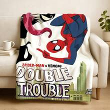 2pcs S Pidey And His Amazing Friends Fleece Blanket Versatile Multi-Purpose Soft Cozy Spider-Man Throw Blanket For Sofa Bed Living Room Couch Travel Camping Office Nap Car Decorative Warm Cartoon Plush Blanket Marvel Fans Gift - Multicolor - View 3