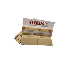 OHIS 新款手工捲紙附濾桿與捲紙頭，24本共768張，每本32張紙+32個捲紙頭，44*108mm 未漂白木漿，平滑慢燃，可媲美 RAW 與 OCB，便攜式，送男友的理想節日禮物 - 棕色 - 查看 7
