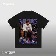 American-Style Short-Sleeved Sports T-Shirt With Paul George Clippers Print, Retro, Loose, Casual, Modern, Hip-Hop Style, Vintage. - 白色 - 查看 8