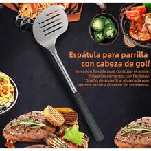Juego de Barbecue con Diseño de Golf, 7 en 1 para Hombres, Kit de Utensilios de Cocina con Funda de Viaje, Herramientas asador con Mango cómodo, Acero Inoxidable de Alta Resistencia - Verde - Ver 7