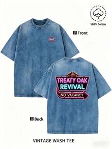 Camiseta de Verano para Hombre 2026 - Treaty Oak Revival No Vacancy, Diseño de Estampado Reversible, Estilo Urbano Retro, Cuello Redondo, Manga Corta, Algodón Lavado de 230g, Adecuada para Uso Diario Casual, Ropa Informal, Camisetas Blancas, Atuendo para el Día de San Valentín, Mardi Gras, Camisetas de Verano, Para Mujer, Atuendos de San Valentín para Mujer, Camisetas de Mujer, Fairycore, Superbowl, Trajes Elegantes de Mujer - Azul - Ver 6