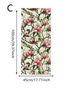 1/4 piezas Película de ventana estática esmerilada con diseño floral vintage, película de ventana de privacidad con bloqueo de luz, adecuada para decoración de dormitorio, oficina y baño - Pegatinas para ventanas - Ver 15