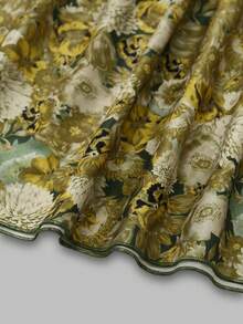 de verano de mujer con estampado floral brillante y parches en la cintura - Verde militar - Ver 4