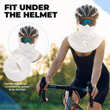 1pc 3-In-1 High SPF Ice Silk Balaclava, Extended Brim Full Face Neck Gaiter, Breathable For Cycling Hiking Outdoor, Cooling & Windproof - Multicolor - View 3