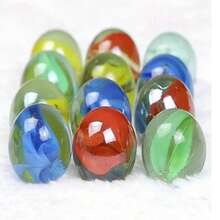 30/60/100pcs Colorful Transparent Glass Beads, Beautiful Marbles - Multicolor - View 2