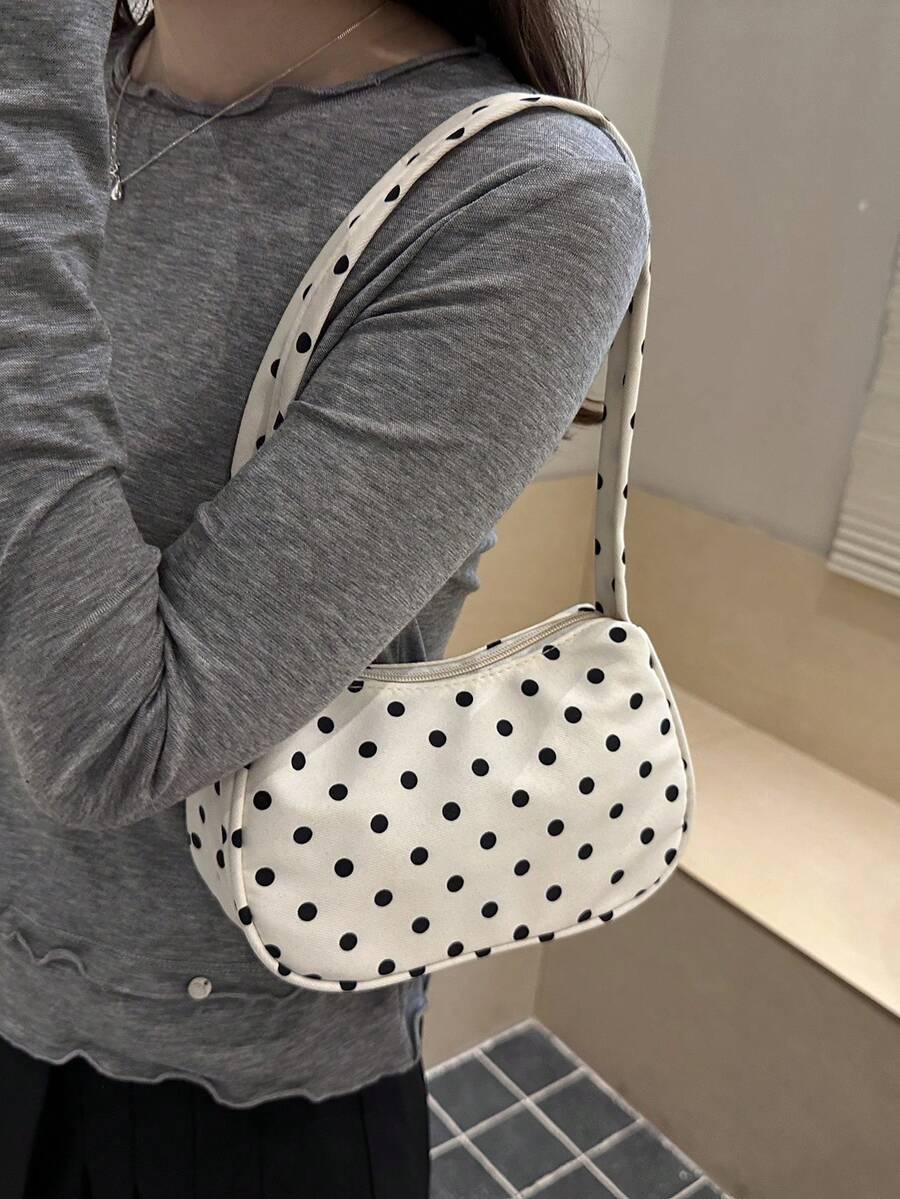 Fashionable New Candy Color Cloud Shoulder Bag, Solid Color Cute Underarm Bag