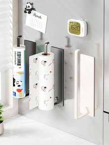Soporte de papel higiénico montado en la pared, sin necesidad de perforar, esencial para el hogar, adecuado para cocina, baño, oficina, sala de estar, armario, accesorios de baño - Multicolor - Ver 2