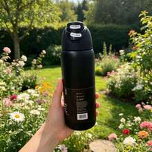 32oz Stainless Steel Insulated Water Bottle - Leak-Proof Sports Water Bottle With Dual Function Spout, Flip Lid Straw And Wide Mouth Design - 24 Hour Temperature Retention - Suitable For Fitness, Travel And Daily Use - Multicolor - View 7