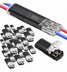 12 Pieces Quick Electrical Splice 22-18 AWG 2 Pin Black - 1 - View 10