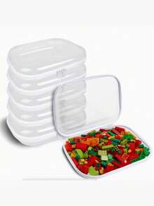 3pcs Transparent Hard Shell Zipper Storage Boxes, Transparent Zipper Storage Bags, Double-Layer Hard Plastic Zipper Bags, PET Material Travel Cosmetic Storage Bags, Portable Toy Organization Storage Boxes - White - View 2