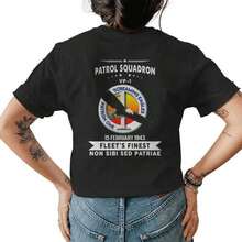 Camiseta de Mujer Patrol Squadron 1 Vp con Estampado en la Espalda - Negro - Ver 6