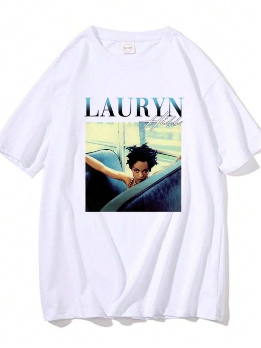 Women's T-ShirtsVintage 90s Comic Style Lauryn Hill Inspired The Miseducation Of Lauryn Hill Graphic Tshirt Men Women Hip Hop Oversized T-Shirt - 白色 - 查看 1