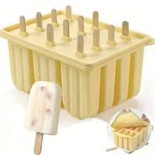 12pcs Silicone Ice Pop Mold, Suitable For Homemade Ice Cream Popsicles, Creative Ice Cream Cone Mold, DIY Ice Pops And Ice Cubes - Multicolor - View 3