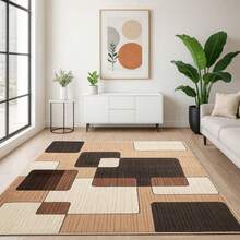 Casa Laura Enxovais Soft Flannel Rug In Modern Prints 2.00 X 1.50 - Various Colors - MADEIRA TOBACCO - View 3