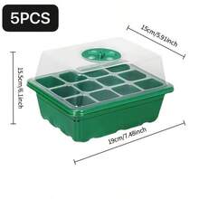 12-Cell Seedling Tray For Planting Your Garden - Includes Lid, Insulation Layer, And Moisture Retention Board To Achieve Optimal Germination! - Multiple Styles - View 12