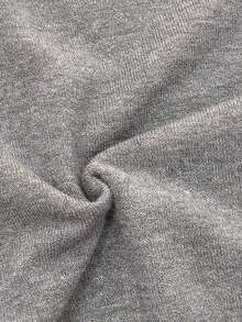 Camiseta de punto de manga corta de unicolor y peso ligero para mujer, top de verano minimalista en rojo - Gris - Ver 6