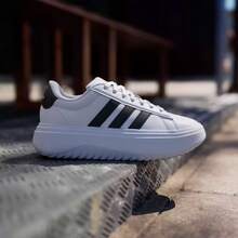 Adidas Platform Platform Women's Athletic Casual Shoes - White/Black - View 2