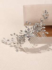 1pc Luxury Crystal Headpiece, Bridal Wedding Hair Accessory For Women And Girls - 63341 - View 6
