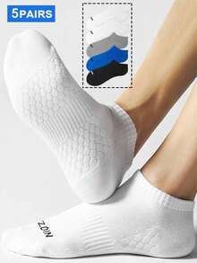 1/5 Pasang Kaos Kaki Pendek Olahraga Lari Pria Musim Semi/Panas Bernapas dan Menyerap Guncangan - MultiWarna - View 12