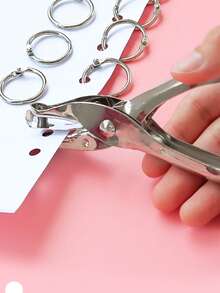 1.5mm/3mm/6mm Round Hole Punch, Portable Mini Puncher For Paper And Card, Manual Punching Machine For Loose-Leaf Binding Back To School, Suitable For Paper And Cards, Ideal For Ring Binders And School Supplies - Multiple Styles - View 3
