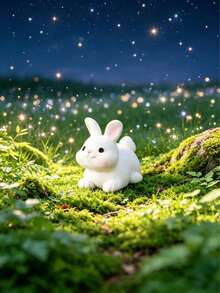 Adorable Mini Resin Rabbit Miniature - Cute Fairy Garden Ornament, Micro Landscape DIY Crafts Decoration - A - View 4