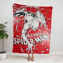 1pc S-Pider-Man Print Blanket,Retro Cartoon Style Throw Blanket,Cartoon Character Printed Blanket,All-Season Universal Nap Blanket,Character Home Decor Blanket,Modern Fashion Gift Suitable For Home Bedroom Bed Sofa Office Lunch Break Cover Picnic Blanket - Nhiều màu - Xem 2