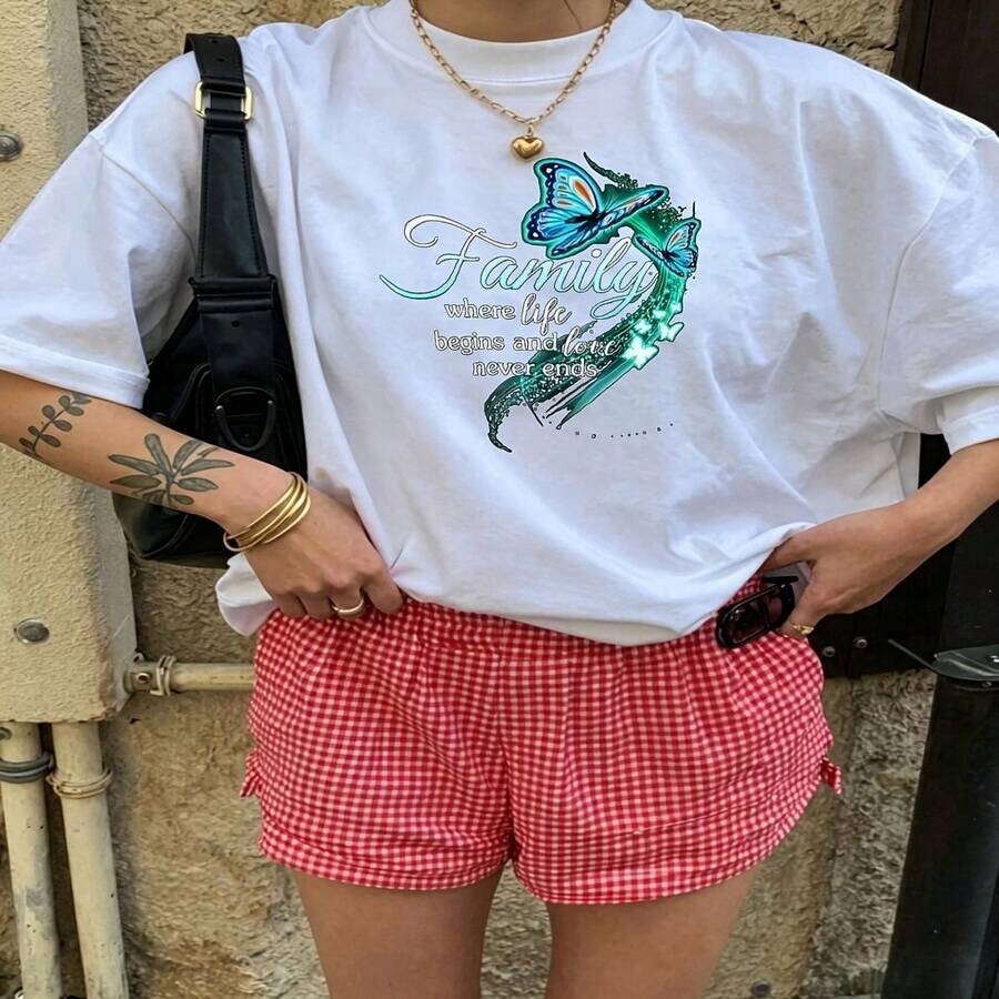 Heartfelt Daily Casual Graphic T-Shirt 100% Cotton Oversized Soft Breathable Casual Crewneck Short Sleeve Top Aesthetic Vintage Cute Retro Vibe Trendy Basic Casual Wearers Fashion Lovers Daily Outfit Enthusiasts Gift Givers