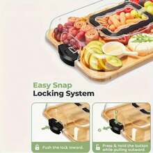 2-In-1 Multi-Functional Portable Outdoor Tray/Cutting Board! Cheese Plate! Portable Dinner Plate. Restaurant Dinner Plate, Outdoor Dinner Plate, Dustproof Storage Solution For Restaurant Kitchens. Suitable For Homes, Restaurants, And Camping. - View 3