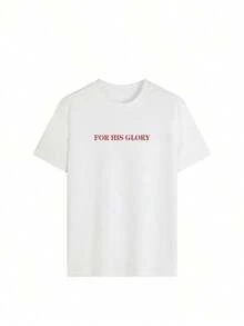 Camiseta Casual de Manga Corta con Cuello Redondo y Estampado de Lema para Mujer, Simple y Versátil para Uso Diario.Camisetas con Estampados para Mujer, Top Negro, Conjuntos de Vacaciones para Mujer, Blanco de Verano - Blanco - Ver 4