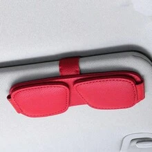 1 chiếc kẹp kính xe hơi đa năng từ tính, kẹp đựng thẻ bằng da, kẹp kính thời trang gắn trên tấm che nắng. - kẹp kính - Xem 7