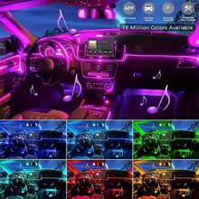 Car LED Strip Lights Interior Ambient Glow For Cars, Trucks, SUVs - 9ft/16ft/32ft USB 5VMulti-Color Neon EL Wire With FuseProtection,Waterproof Flexible Automotive MoodLighting For Dashboard, Footwell, Cup Holder, Decks,PC Gaming Setup, Home Desk DIY Decoration - Biến thể nhiều màu - Xem 7