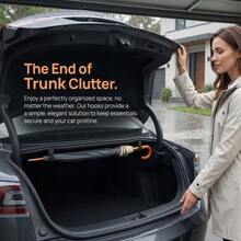2pcs Car Seat Back Hooks, Suitable For Seat Back, Trunk Rack, Umbrella Holder And Most Car Models, Multi-Functional Car Storage Rack - 2PCS - View 5