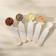 5pcs/Set Plastic Measuring Spoons Kitchen Accurate Scale With Handle For Coffee Baking Cooking Ingredients Flour Measuring Tools - Multicolor - View 14