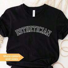 1 Piece Gifts For Estheticians Esthetician T Wax Boss Skin Re Esthetician Dr Dermatology Lash Te6 Women's Spring Graphic Print Short Sleeve Casual T-Shirt With Round Neck (Holiday Season) 180g 100% Cotton - 黑色 8 - 查看 1