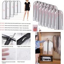 HomeClean Garment Bag Black Side Breathable Clear Full Zipper Bags for Clothes Storage 24'' x 48'' Black + Window - Ventana negra - Ver 1