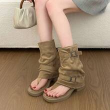 Women Ankle Boots & Booties - Khaki - View 9