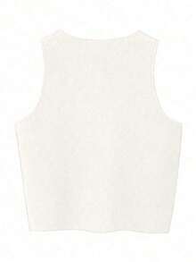 Nuevo top sin mangas de verano de estilo libre para mujeres, elegante y único de alta gama, romántico, de negocios casuales, para vacaciones, graduación o Día de la Independencia.El tamaño es pequeño, se sugiere pedir una talla talla grande grande. - Albaricoque - Ver 2